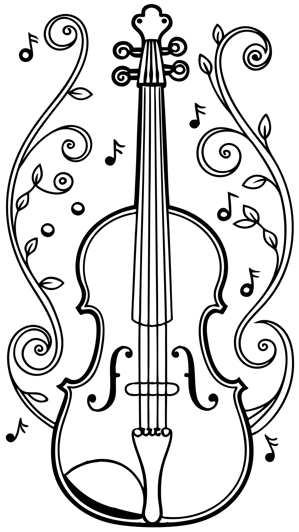 coloriage de violon